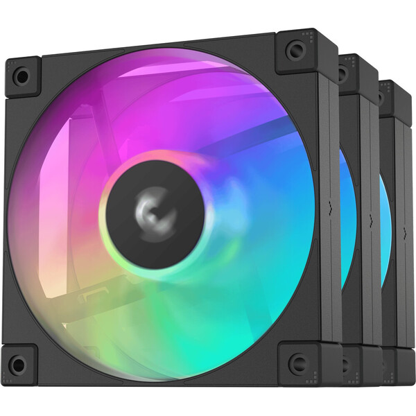 DEEPCOOL Ventilátor FD12 ARGB 3v1, 3x120mm, ARGB, černá (R-FD12-BKAPN3-G) Černá