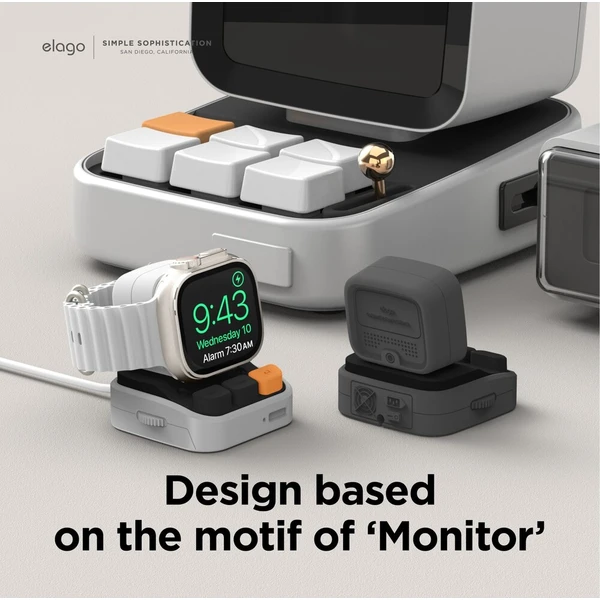 ELAGO W9 stojánek pro Apple Watch/Galaxy Watch tmavě šedý - Stojánky - Obrázek d_ab1f749266c44d039aa141acdfec6693