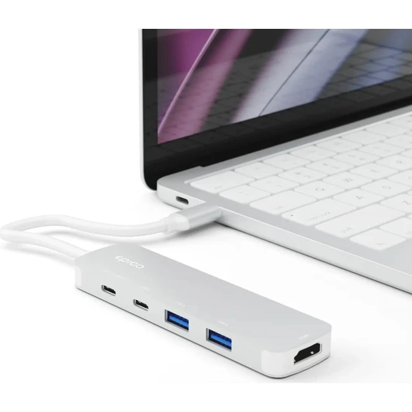 Epico UltraHub 5in1 Slim Alu USB-C Hub EH15 stříbrný - USB huby - Obrázek d_abba03d1d2b0459cb25134d4dd62f0f5