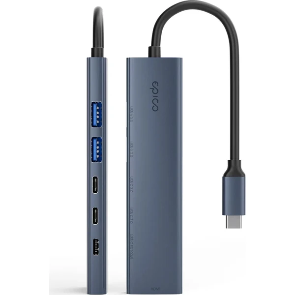 Epico UltraHub 6in1 Slim Alu USB-C Hub EH20 temně inkoustový - USB huby - Obrázek d_acfc7ce490e34a53925e88bc58f177be