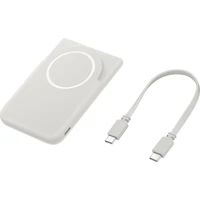 Samsung Wireless Battery Pack powerbanka Qi2, 5000mAh, 25W bílá - Powerbanky