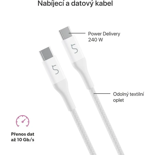 iWant UltraLink USB-C na USB-C 240W 2m kabel bílý - Kabely a redukce - Obrázek d_ad5e36698ce04a579a3bd26d4c00393d