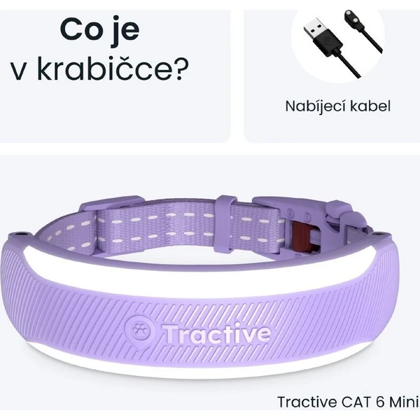 Tractive CAT 6 Mini chytrý GPS lokátor pro kočky levandulový - GPS moduly - Obrázek d_ae72ccb5f2c24fe59100be61b9cf0e73