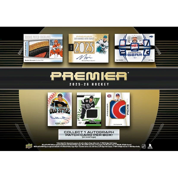 Hokejové karty 2025-26 Upper Deck Premier Hockey Hobby Box - Hokejové karty - Obrázek d_aef19acf9eb1484cbe71f96ee860ed08