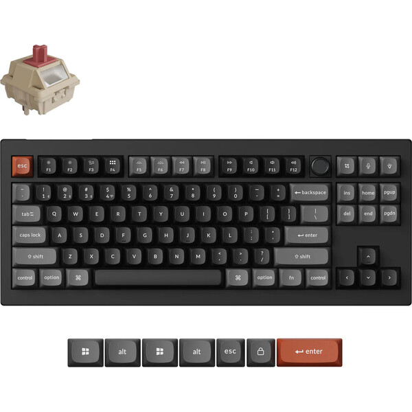 Keychron V3 Ultra 8K Keychron Silk POM Red (US) černá Černá