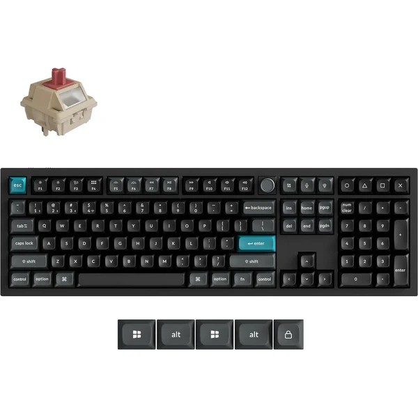 Keychron Q6 Ultra 8K Keychron Silk POM Red (US) černá Černá
