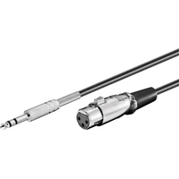 PremiumCord 6,3mm/XLR 3pin prodlužovací kabel 6m černý - Kabely a redukce