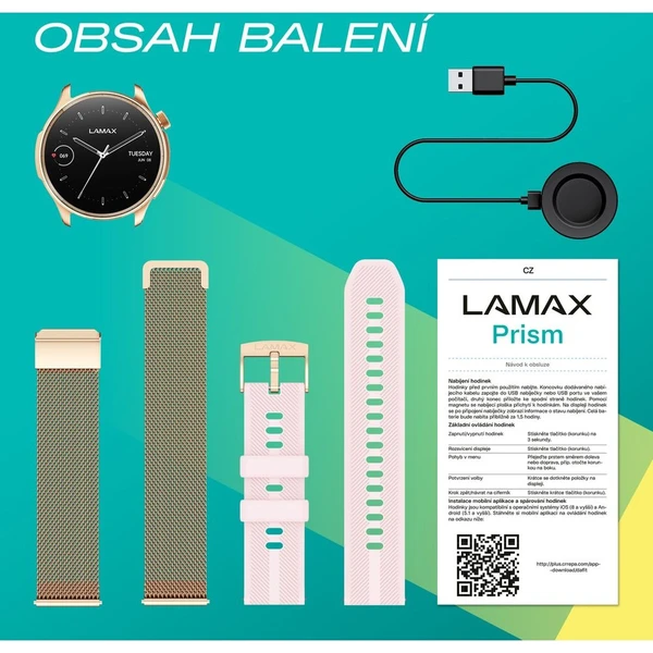LAMAX Prism AMOLED chytré hodinky zlatorůžové - Chytré hodinky - Obrázek d_b07426c31bfd4185a6840931567464ff