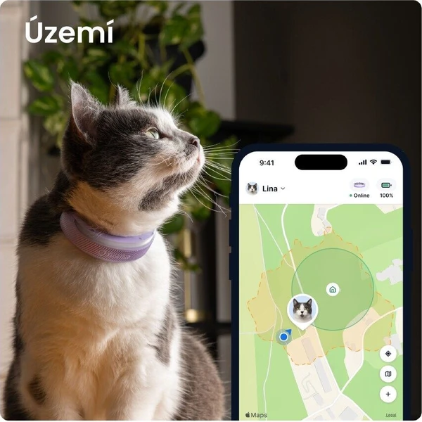Tractive CAT 6 Mini chytrý GPS lokátor pro kočky levandulový - GPS moduly - Obrázek d_b0b41ef2e7544e38a372bb87845984ee