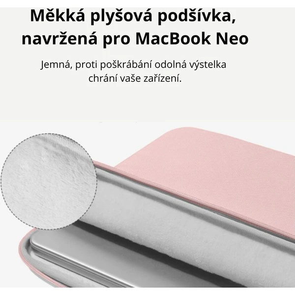 tomtoc Light A18 sleeve pouzdro 13" MacBook Neo růžové - Pouzdra - Obrázek d_b2c0bb6250644da59b161e18caa91314