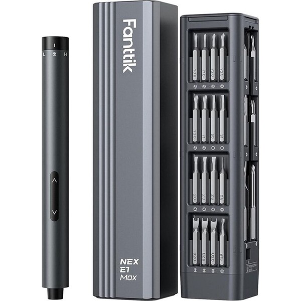 Fanttik E1 Max sada elektrických šroubováků, 3,7 V šedá
