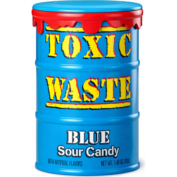 Kyselé bonbony Toxic Waste - Modrý soudek 42g
