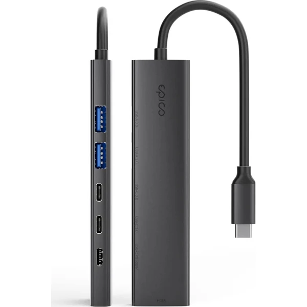 Epico UltraHub 6in1 Slim Alu USB-C Hub EH20 vesmírně černý - USB huby - Obrázek d_b40e39b601404dd994006f6a6223f24e