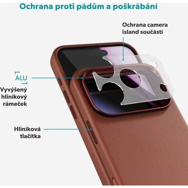 Epico Leather Pro Mag+ MagSafe/Qi2 kožený kryt iPhone 17 Pro Max/18 Pro Max hnědý - Pouzdra - Obrázek d_b532634060cd41aa9ea075c55ca4686e