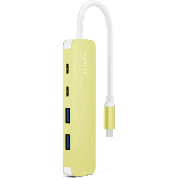 Epico UltraHub 5in1 Slim Alu USB-C Hub EH15 citrusově žlutý - USB huby - Obrázek d_b636b81e672f4013a491d256862d438b