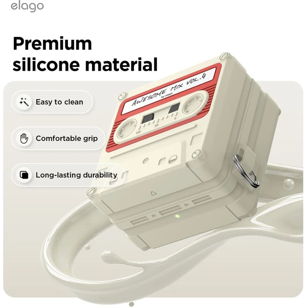 ELAGO Retro Cassette TAPE pouzdro Samsung GalaxyBuds4/Buds4 Pro béžové - Pouzdra - Obrázek d_b6a41e563b96430fa6380d338deedfa4