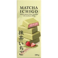 Bílá čokoláda Matcha Ichigo s jahodovou náplní 100 g - Cukrovinky