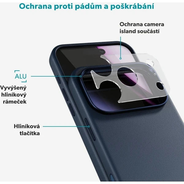 Epico Leather Pro Mag+ MagSafe/Qi2 kožený kryt iPhone 17 Pro Max/18 Pro Max modrý - Pouzdra - Obrázek d_b6d92b5522cf4970b56c56130909ffa1