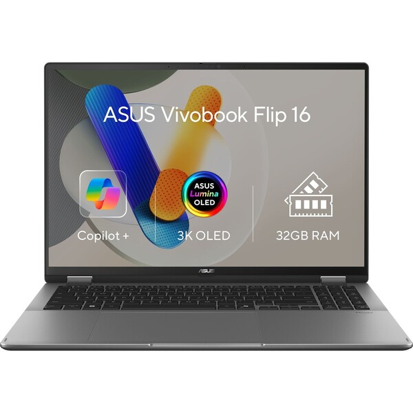 ASUS Vivobook 16 Flip TP3607SH-OLED032X Šedá