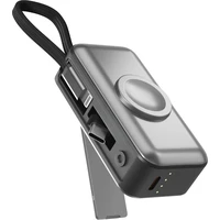 Spello ForcePack Mini 2in1 5000mAh powerbanka se stojánkem a kabelem černá/šedá - Powerbanky