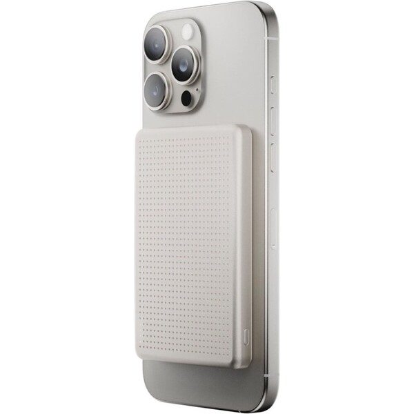 MagSafe powerbanka Native Union Active Magnetic Power Bank 5000mAh - stříbrná