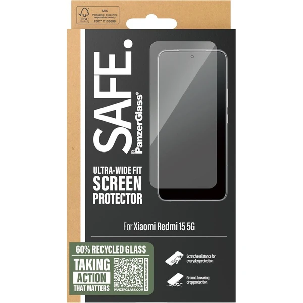 PanzerGlass® SAFE Ultra-Wide Fit sklo Xiaomi Redmi 15 - Ochranné folie a skla - Obrázek d_b91b49ee8e4c4cafae19be6ab6dcc9ac