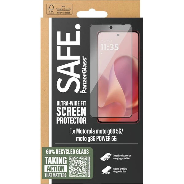 PanzerGlass® SAFE Ultra-Wide Fit sklo Motorola Moto G86 5G/G86 Power 5G - Ochranné folie a skla - Obrázek d_b93cec8684254845bb6bbf671d8fb34f