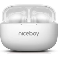Niceboy Beans 5 PRO bezdrátová sluchátka bílá - Sluchátka