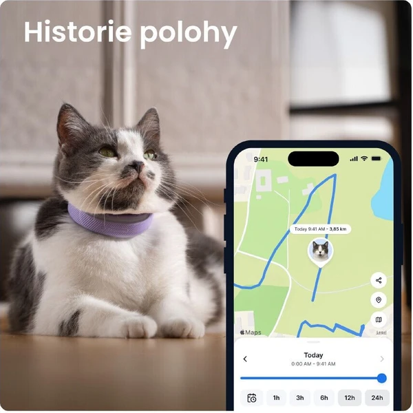 Tractive CAT 6 Mini chytrý GPS lokátor pro kočky levandulový - GPS moduly - Obrázek d_bc6ab3e75589481aad2d02e60849f4d4