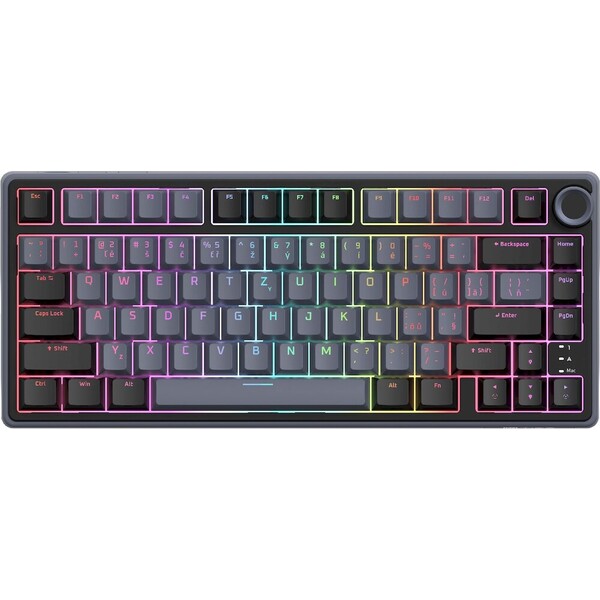 TIGO Nightfall Outemu Red herní klávesnice (CZ/SK) černošedá