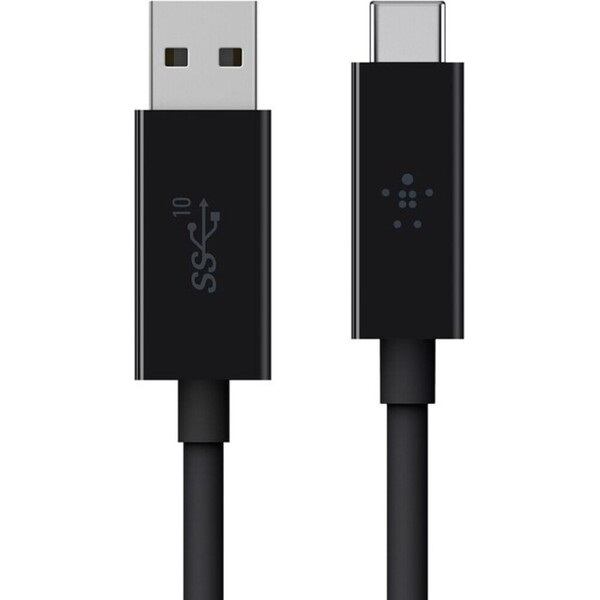 Belkin USB-C/USB-A 3.1 kabel, 0,9m, 10 Gb/s, černý