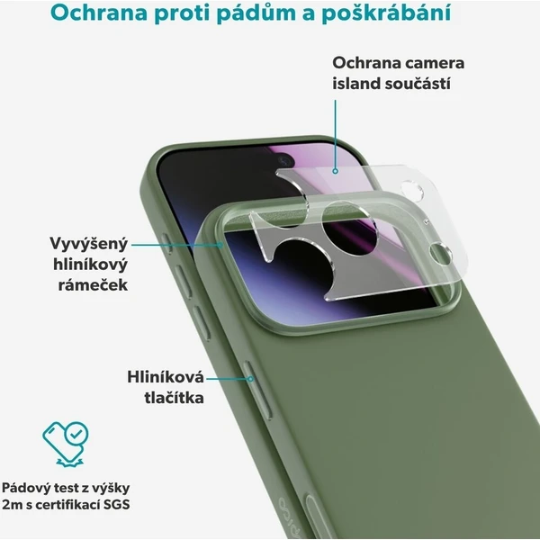 Epico Silicone Pro Mag+ MagSafe/Qi2 silikonový kryt iPhone 17 Pro/18 Pro khaki - Pouzdra - Obrázek d_bcfee005fbd740b495d4b63d9e811609