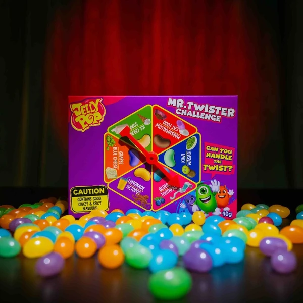 Bonbony JellyPop Mr. Twister Challenge 90 g - Cukrovinky - Obrázek d_bdafbb513ee0409eafb768021055b075