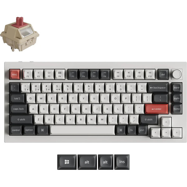 Keychron Q1 Ultra 8K Keychron Silk POM Red (US) bílá Bílá
