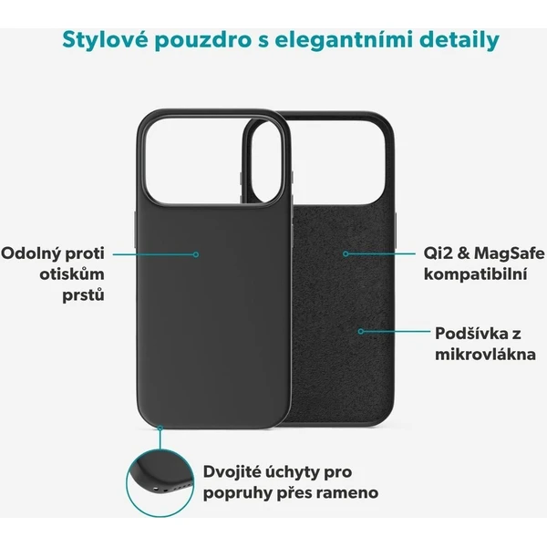 Epico Silicone Pro Mag+ MagSafe/Qi2 silikonový kryt iPhone 17 Pro Max/18 Pro Max černý - Pouzdra - Obrázek d_bf417442cd1d4b38ad0580c35e0d355b