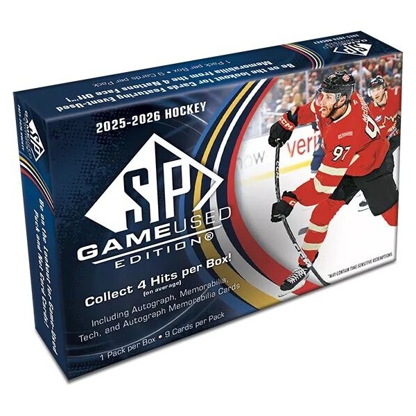 2025-26 Upper Deck SP Game Used Hockey Hobby Box