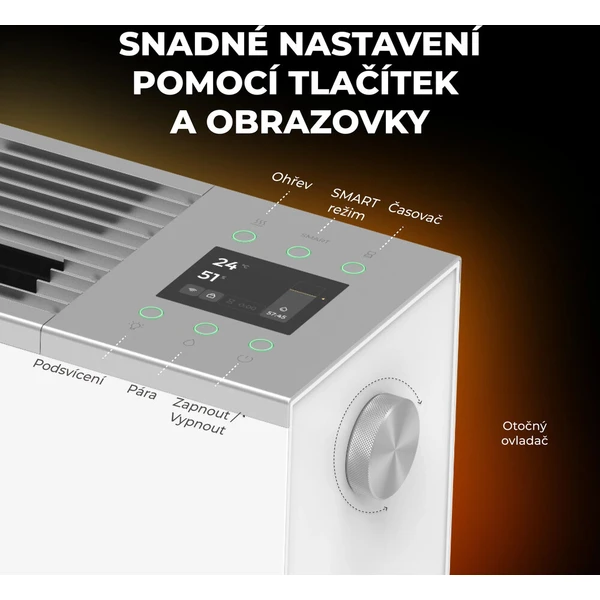AENO FH1S chytré topení 2000W, efekt plamene bílé - Topidla - Obrázek d_c0e0633c4a3c45588c58691965abc6f4