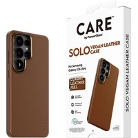 PanzerGlass® CARE SOLO Qi kryt z veganské kůže Samsung Galaxy S26 Ultra hnědý - Pouzdra