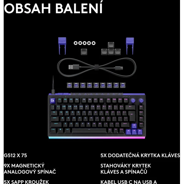 Logitech G512 X 75% herní klávesnice Linear US INTL černá - Klávesnice - Obrázek d_c1c49e4cab284a29b48464e90c6b3fd6