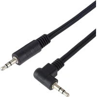 PremiumCord 3,5mm/3,5mm kabel se zahnutým konektorem 1,5m černý - Kabely a redukce