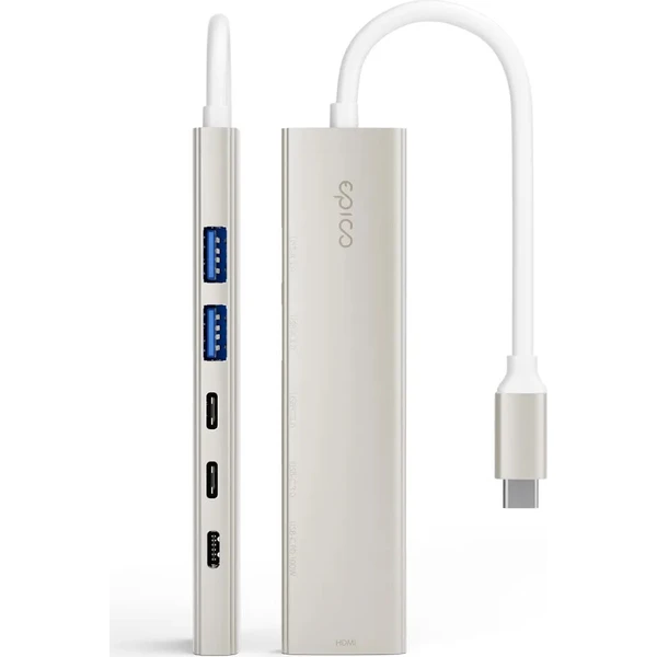 Epico UltraHub 6in1 Slim Alu USB-C Hub EH20 hvězdně bílý - USB huby - Obrázek d_c2382f267e5c4e7aafdcb335d18bc8f7