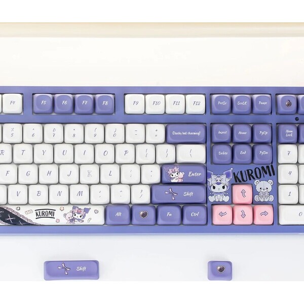 Akko x Kuromi 3108 V3 Akko Frost Pink klávesnice (US) fialová - Klávesnice - Obrázek d_c3889edef0f64fee8cdea9642ebe9757