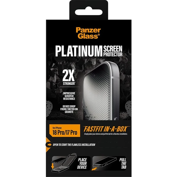 PanzerGlass Platinum sklo Apple iPhone 18 Pro/17 Pro s bezprašným instalačním boxem - Ochranné folie a skla - Obrázek d_c3fbcd7d18e744a594a2f11fc99c0b98