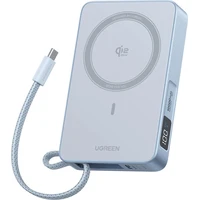 UGREEN Magflow MagSafe/Qi2 powerbanka s USB-C, 10000mAh, světle modrá - Powerbanky