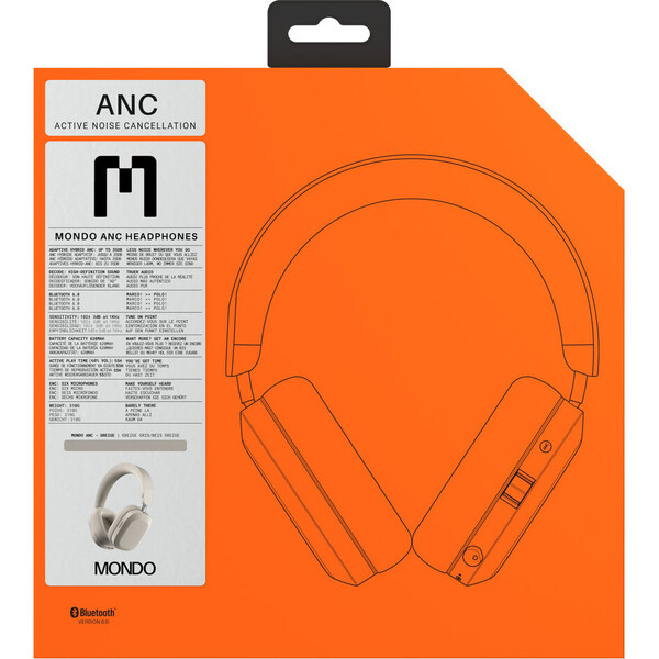 Mondo Over-Ear Headphone bezdrátová sluchátka šedá - Sluchátka - Obrázek d_c5c7a933e58b4c89b01c1b4203739725