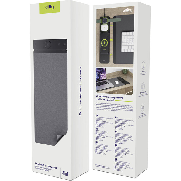 Allity Podložka na stůl pod notebook ALP-100 s bezdrátovým nabíjením 3v1 černá - Podložky - Obrázek d_c5ce915b9dc94aceacd1e7029a075d3c