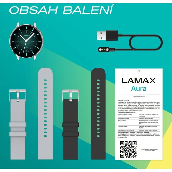 LAMAX Aura chytré hodinky stříbrné - Chytré hodinky - Obrázek d_c651b5fa662e4d84994532d8515ccbab