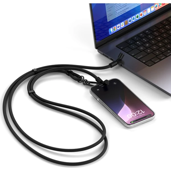 Satechi OntheGo USB-C Lanyard popruh s kabelem černý - Popruhy a crossbody - Obrázek d_c6cbe7d9857449c29361fd078994f775