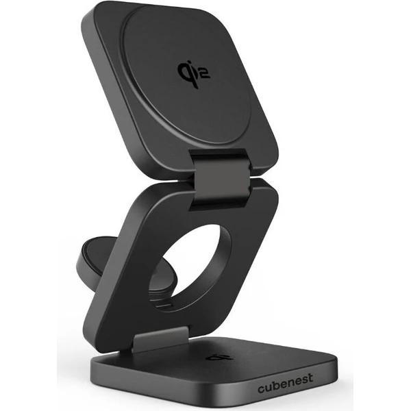 Cubenest EQ310 Qi2 3in1 skládací bezdrátová magnetická nabíječka šedá - Nabíječky - Obrázek d_c8ed01b470c449bfaeef9b07403b0f3b