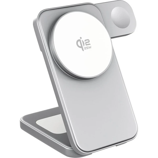 Spello ForceBase Qi2 25W 3in1 Fold MagSafe nabíjecí stojánek stříbrný - Nabíječky - Obrázek d_c9383952079d4f20909fdf5f1dd8fed5